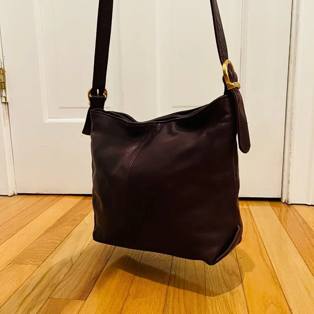 Vintage Stone Mountain Leather Shoulder Handbag Purse